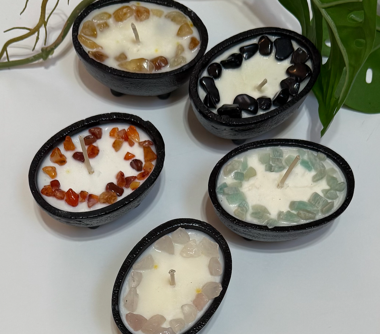 Mini Crystal Cauldron Candles