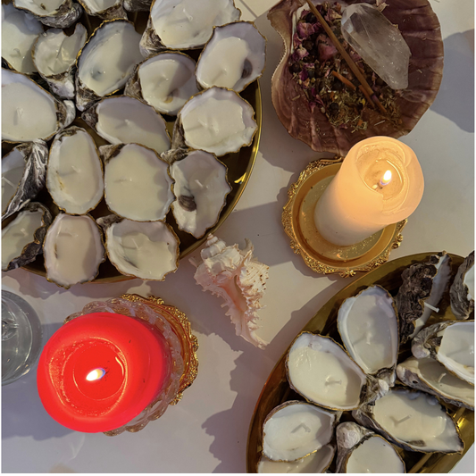 Spelled Oyster Candles - 3pk