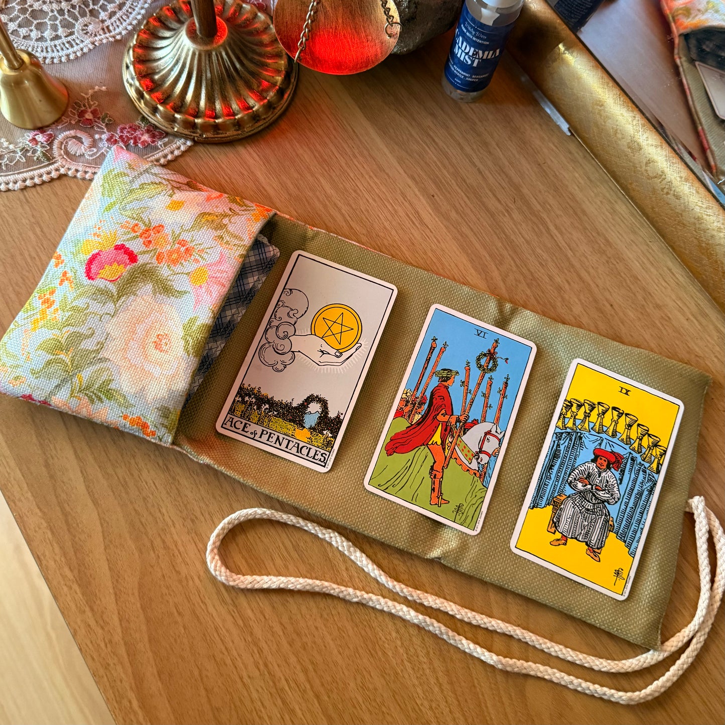 Tarot Pouch | Floral Green