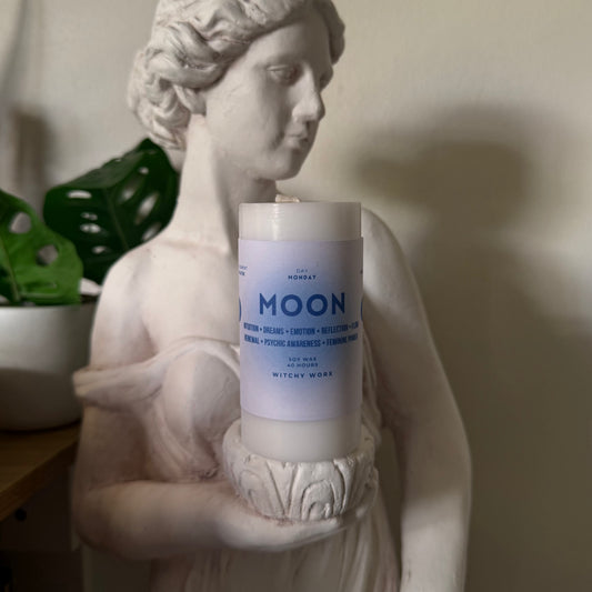 The Moon Planetary Candle