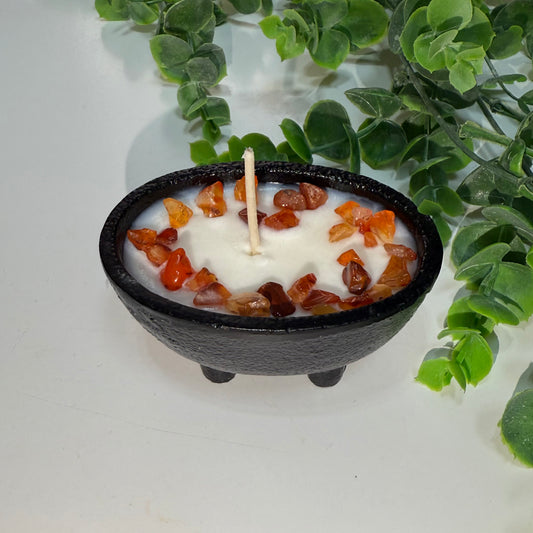 Mini Carnelian Crystal Cauldron