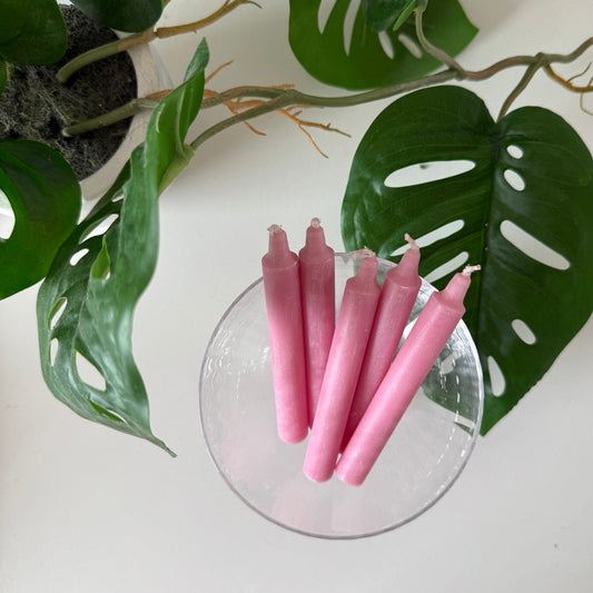 5pk Wish Candles - Pink