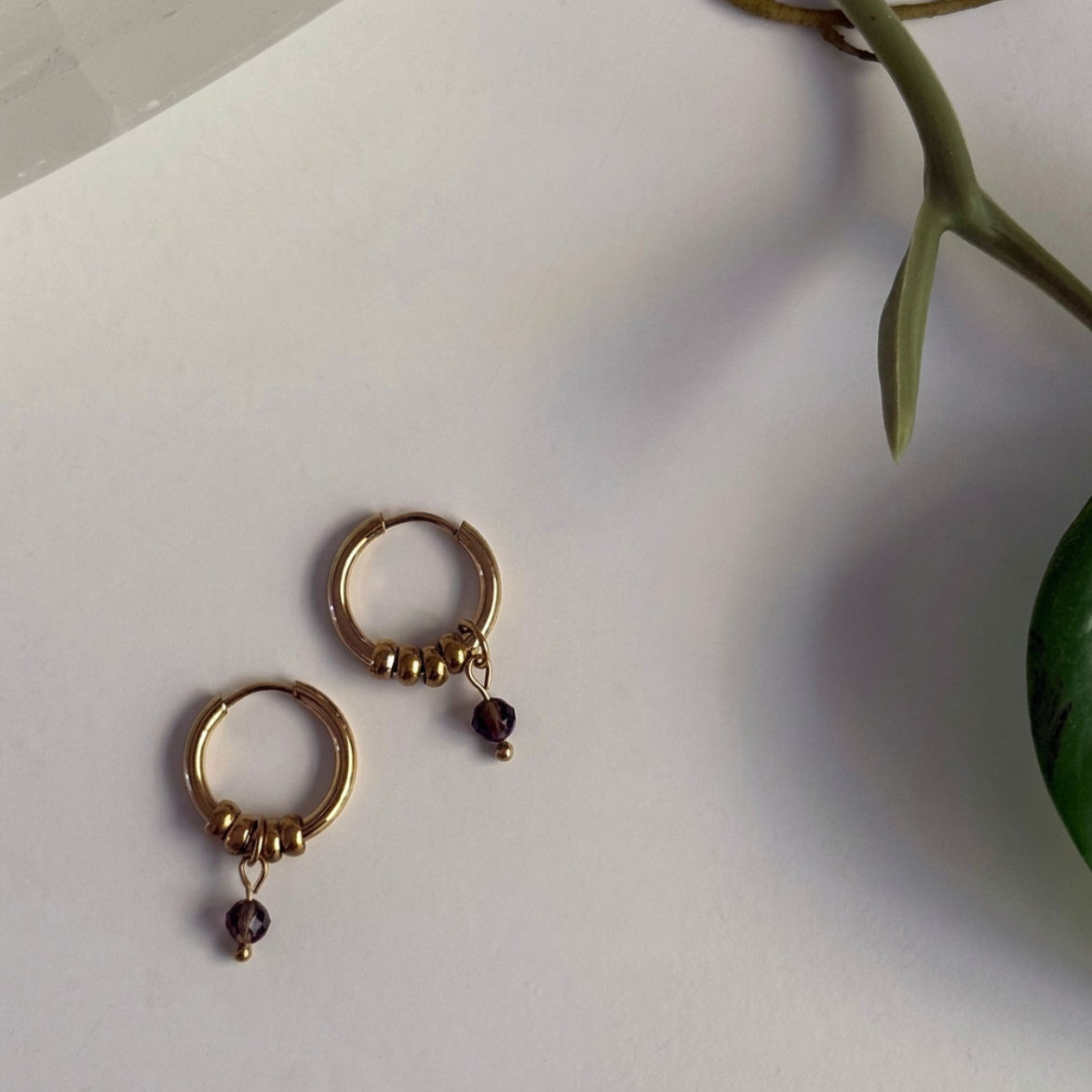The Hazel Earrings | Smokey Quartz